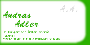 andras adler business card